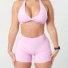 Glow Mode Two-Piece Set w/ Shorts - Pink Paradise