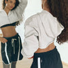 'HALF PACE' Cropped Hoodie - Heather Grey
